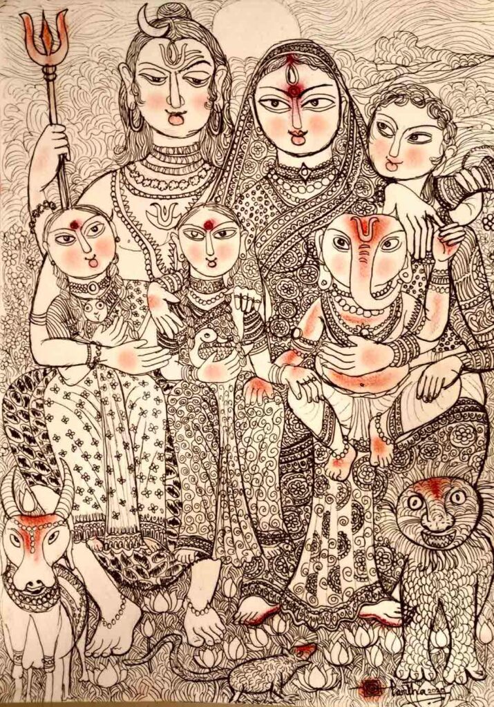 artist-Partha-Bhattacharjee-Rural-series-16