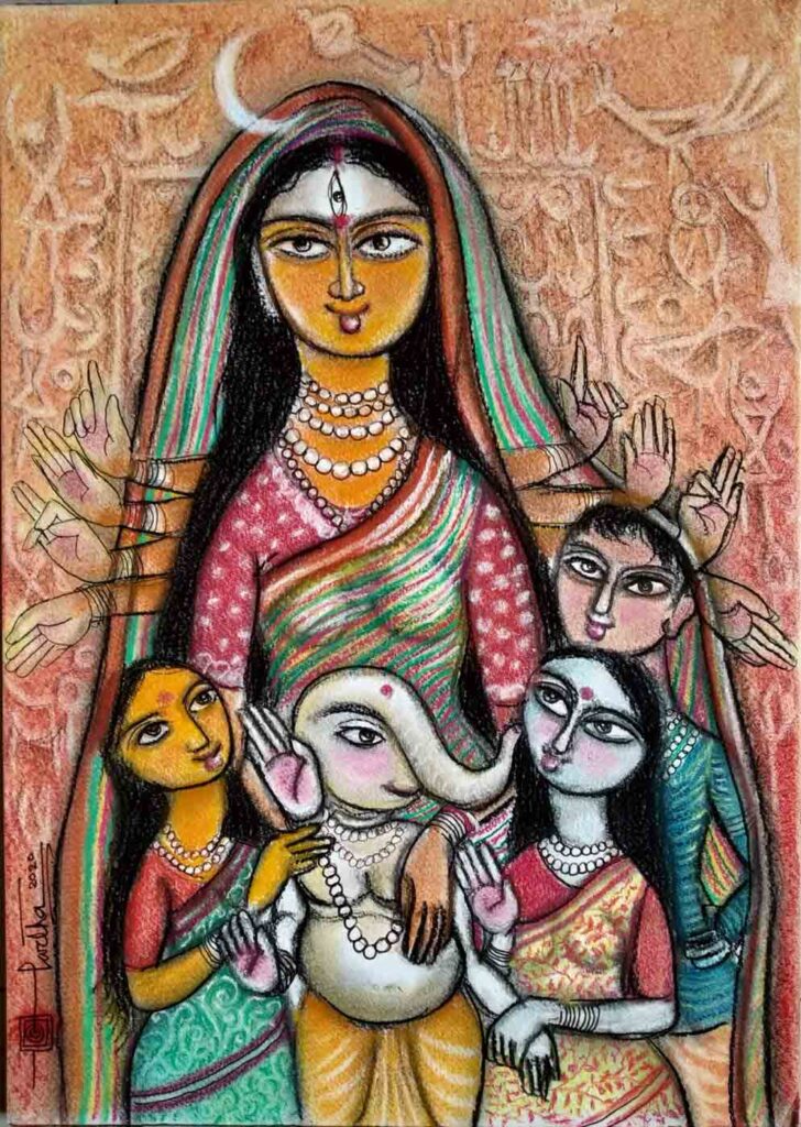 artist-Partha-Bhattacharjee-Rural-series-18