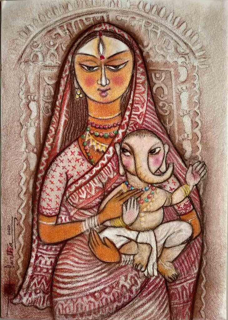artist-Partha-Bhattacharjee-Rural-series-19