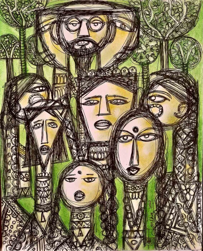 artist-Partha-Bhattacharjee-Rural-series-22