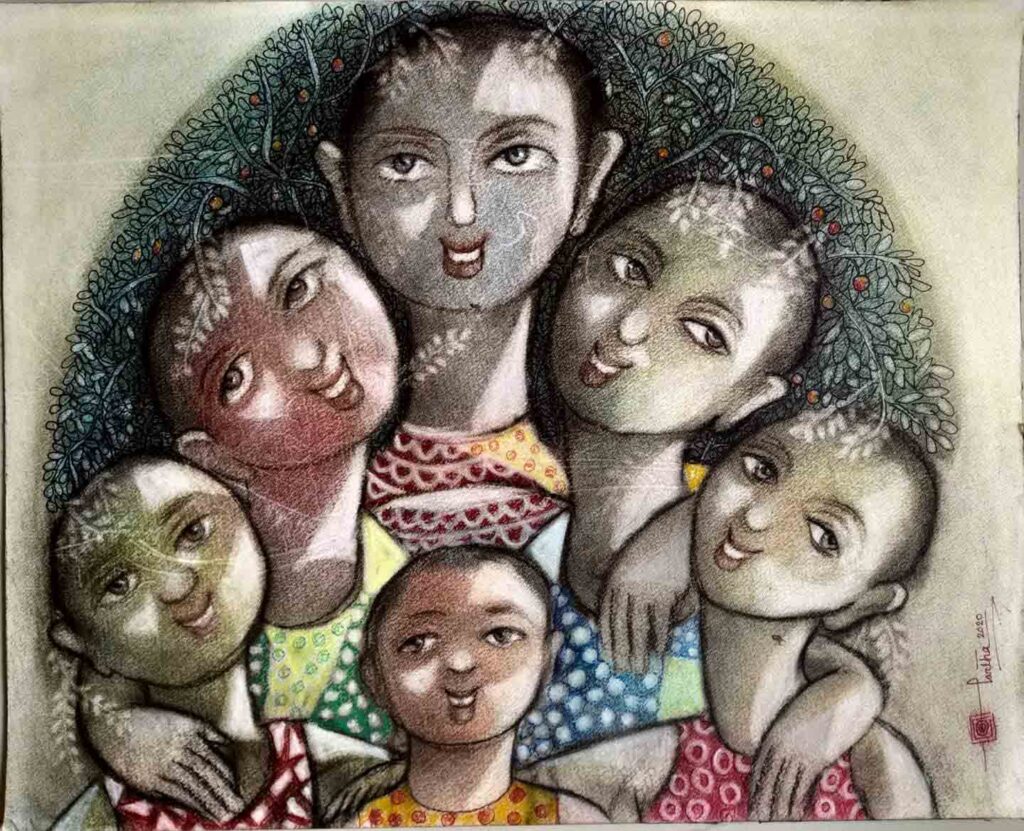 artist-Partha-Bhattacharjee-Rural-series-7