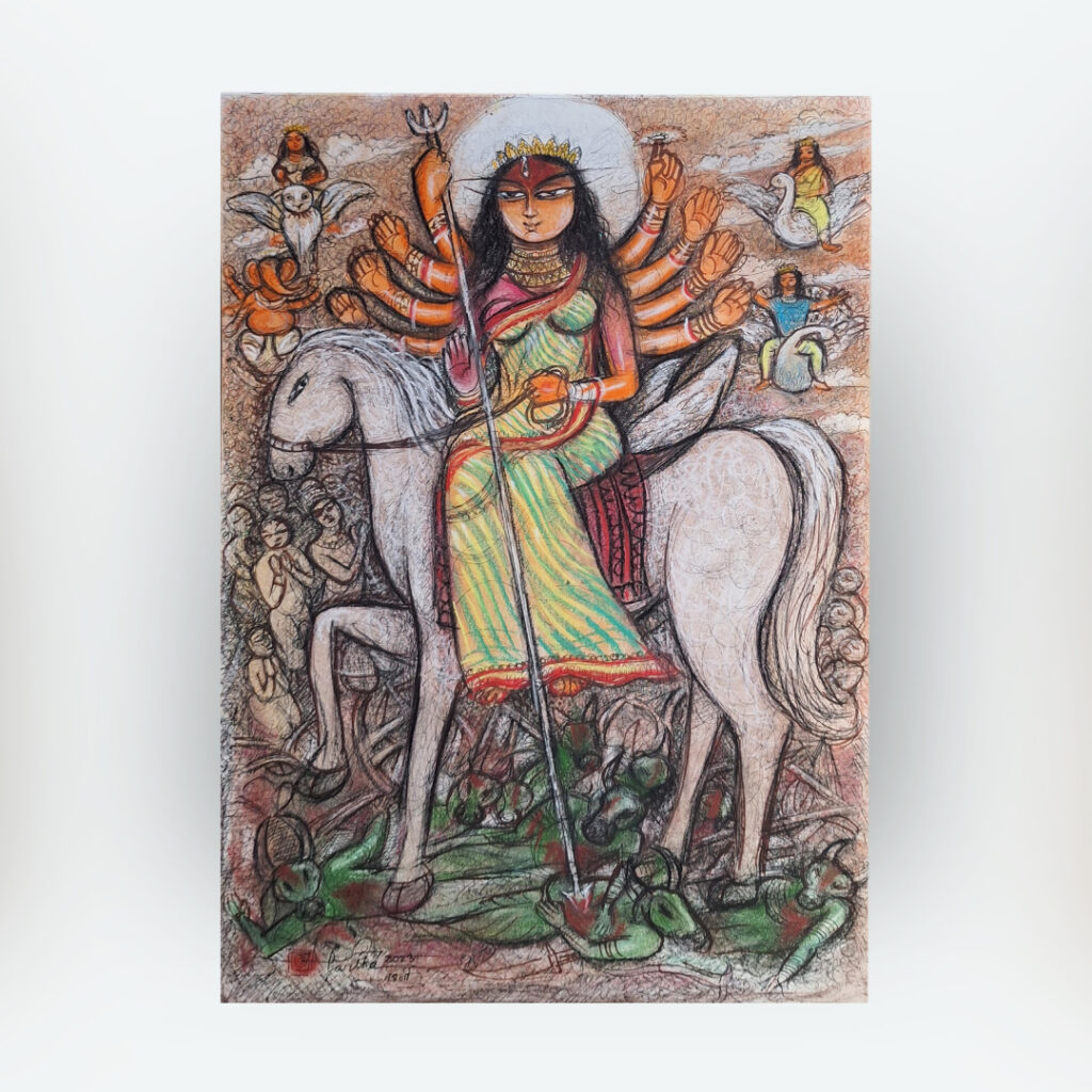 Durga by artisit Partha Bhattacharjee