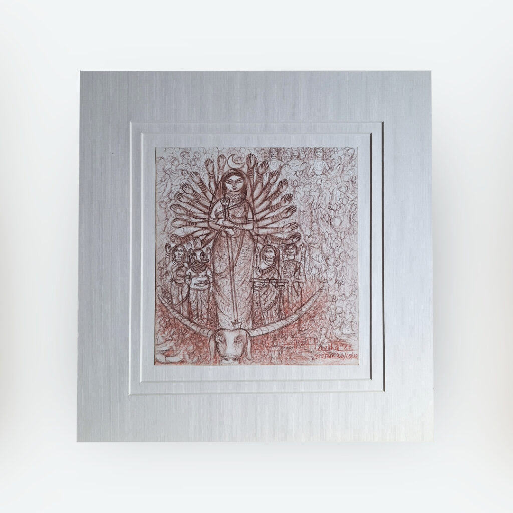 Durga by artisit Partha Bhattacharjee